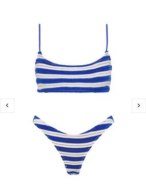 TRIANGL Striped Blue and White Two-Piece Bikini